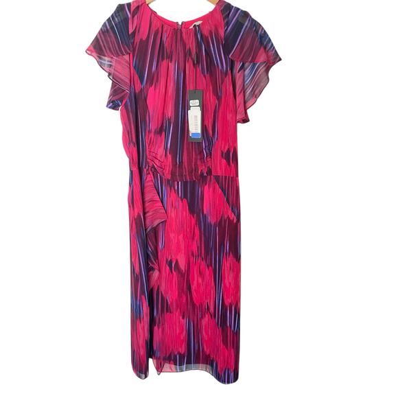 NWT Halston Heritage Woman’s Flutter Cape Sleeve Dress Size 8 - Picture 2 of 7